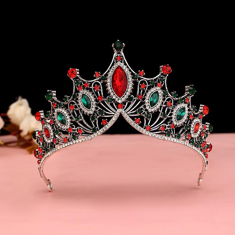Hair Dress Jewelry Vintage Headwear Baroque Princess Queen Elegant Rhinestone For Wedding Tiara Crown Hair Accessories