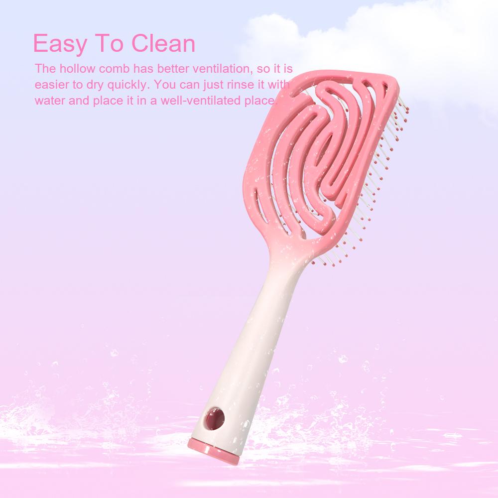 Detangling HairBrush Scalp Massaging Scalp Anti-static Hollow Out Hair Brush Wet Dry Dual Purpose Comb Salon Styling Hair Tools