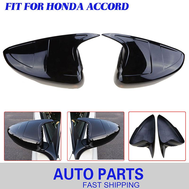 Side Mirror Sticker Cover Rearview Mirror Housing Shark Fin Pattern ABS Fit For Honda Accord 10th 2018- Car
