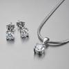 Maison De She Moissanite Set Earrings Necklace Snake Chain 0.5 Carat