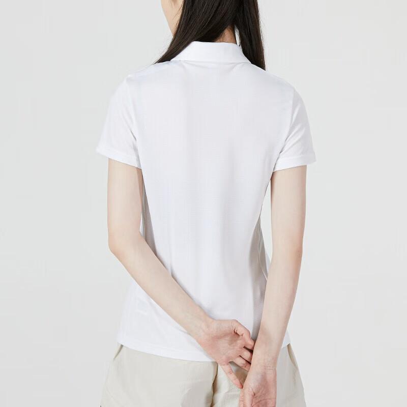 Adidas Logo Print Collar Short Sleeve Polo Shirt Women Tops White HC2718