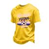 Men's Casual Short Sleeve T-Shirt with Multi- Print Design for Sports Fan Support