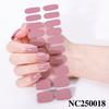 Hot Sell Custom Logo HEMA-Free Gel Polish Nail Stickers New Solid Color Styles Semi Cured Gel Nail Wraps 20 Gel Nail Strips