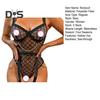 Women Bodysuit Backless Sleeveless Hollow Out Fishnet Push-up Gra Thin See-through Lace Spaghetti Strap Skinny Lady Wedding Night Playsuit