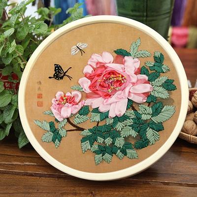 Ribbon Embroidery Hanging Picture Material Bag Small Fresh Three-dimensional Embroidery Manual Diy Beginner Material Bag
