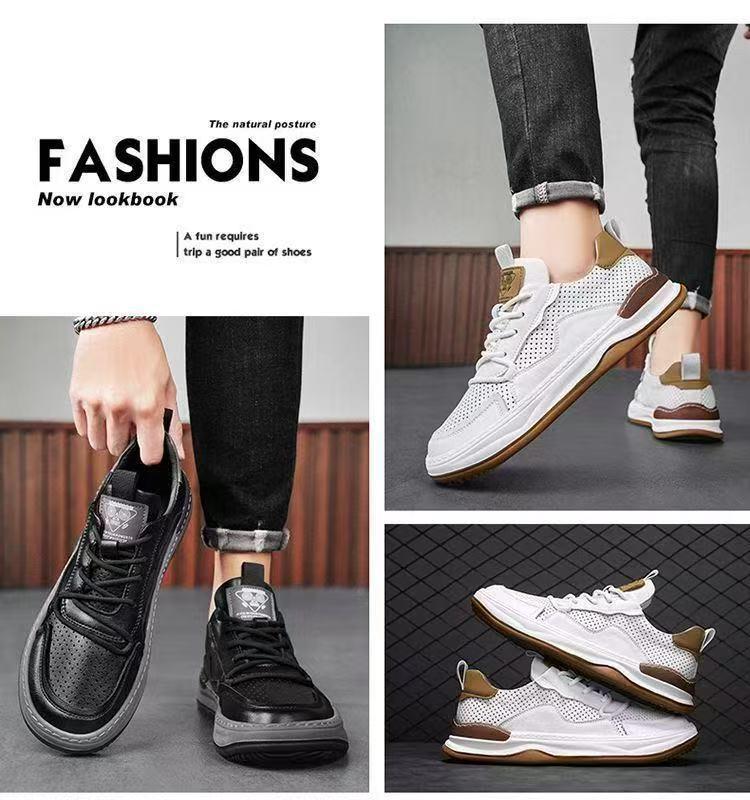 Men's Breathable Mesh Casual Sports Shoes - Lightweight, Trendy, Versatile, and Comfortable Soft Sole