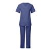 Women's Quick Drying Fabric Color V-neck Pocket Short Sleeved Pants Set Workwear