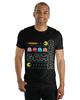Pac-Man Men's T-Shirt Game Over Pixel Graphic Print Crewneck Tee (L)