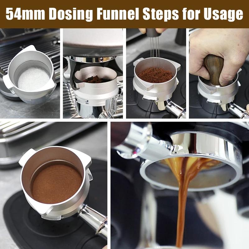 Coffee Dosing Ring 54mm Espresso Funnel For Breville Sage 8 Series Portafilter Aluminum Coffeeware Accessories Barista Tools