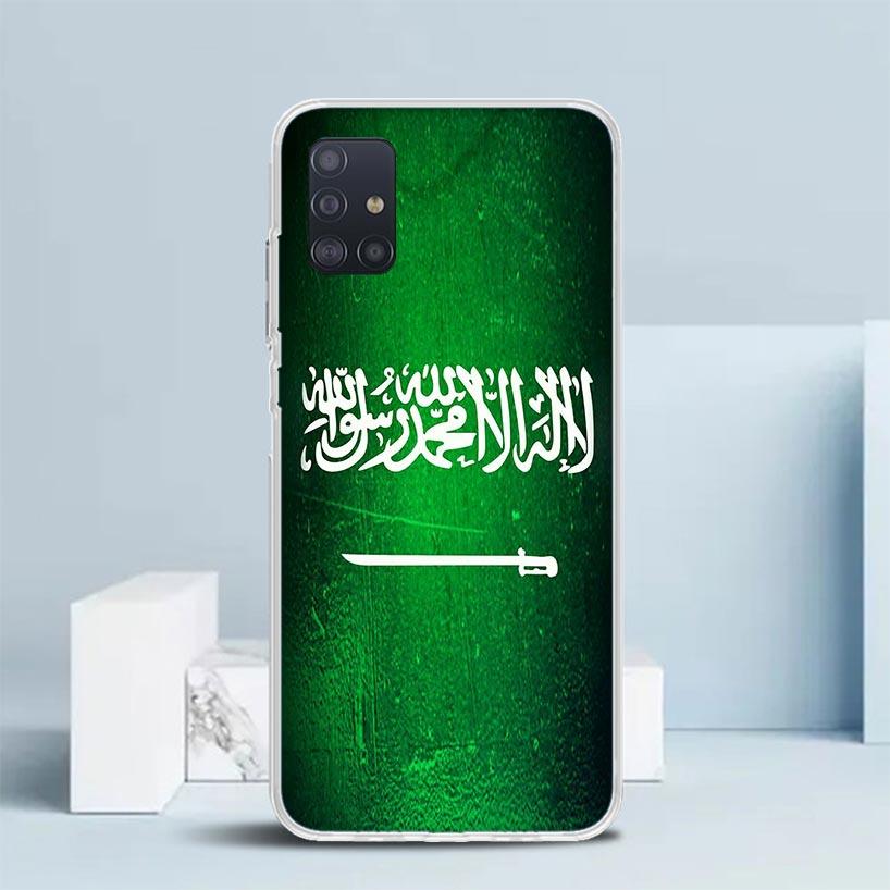 Kingdom Of Saudi Arabia Flag Soft Cover for Samsung Galaxy A12 A22 A32 A52 A72 A02S Phone Case Note 20 Ultra 10 S10 Plus A51 A71