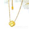 Minimalist 18K Gold Clover Bracelet Set Fashion Jewelry Women