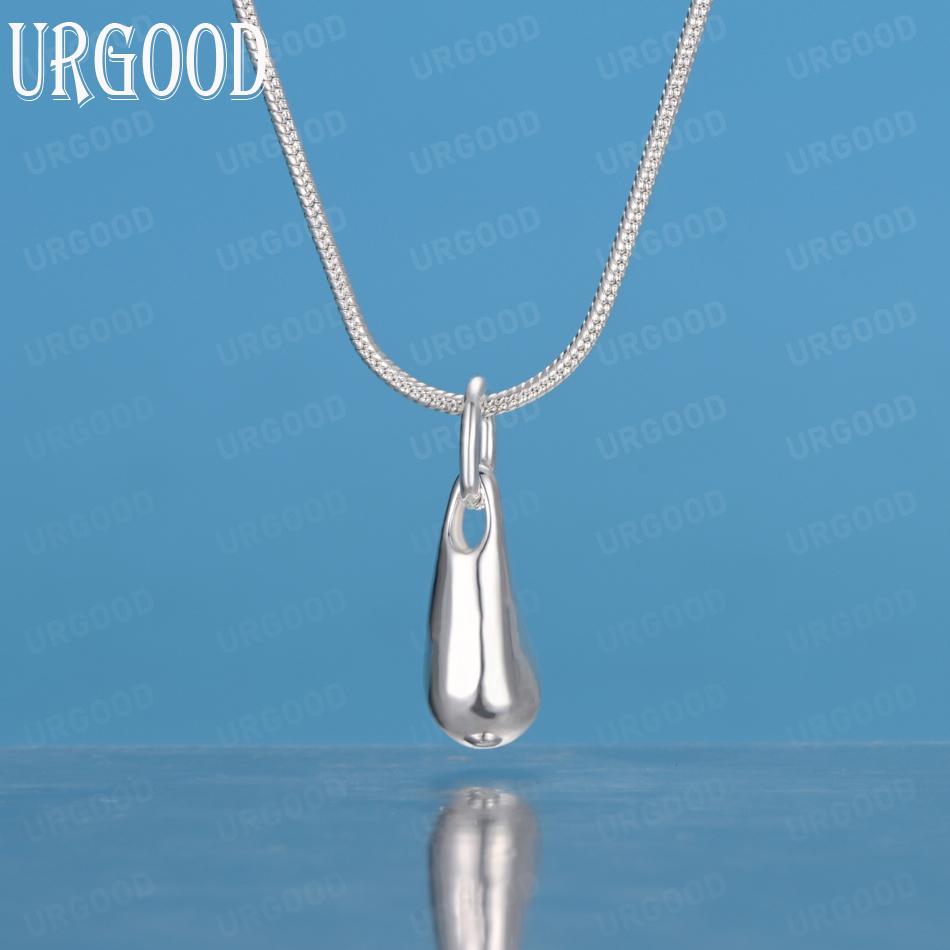 Подвеска-капля из стерлингового серебра 925 пробы Модное свадебное украшение 45cm