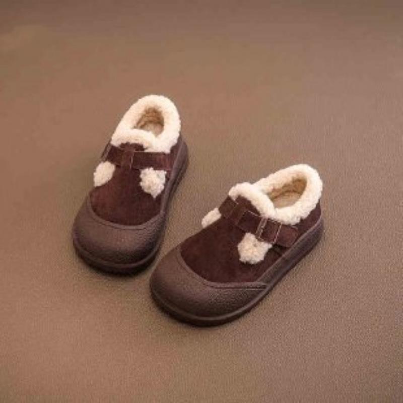 Kids Fleece Lined Warm Winter Children Plush Snow Boots Casual Unisex Kids Footwear