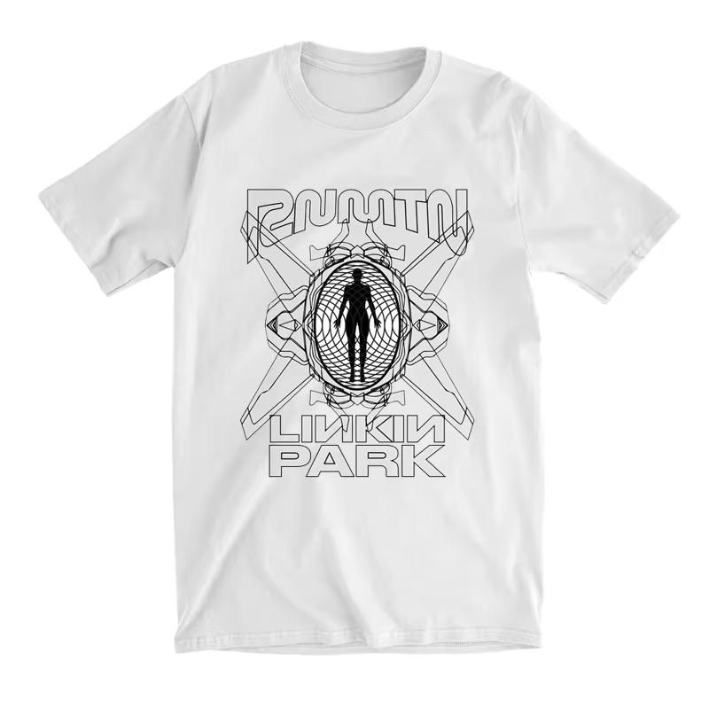 

2025 Summer Fashion New Linkin Park Meteora Album Men s and Women s Same High Quality Graffiti Art American Short T-shirt 4XL