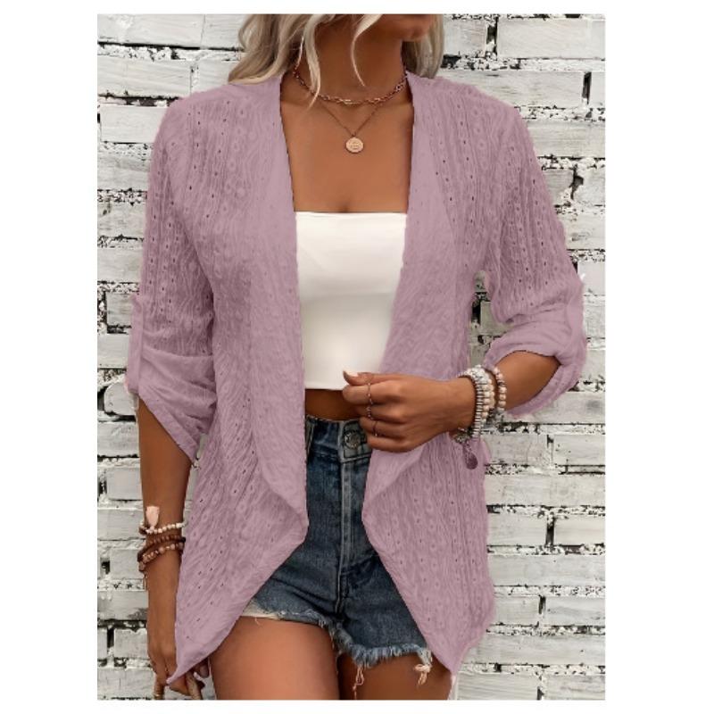 JKASHDK Camicette e camicie a maniche lunghe con stampa tinta unita primavera autunno moda casual da donna