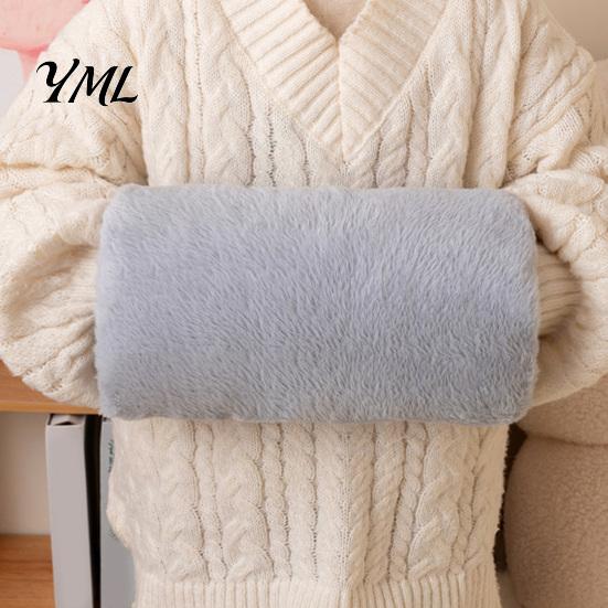 Soft Hand Pillow Solid Color Plush Pillow, Winter Stuffed Warming Muff, Fluffy Cold Weather Fuzzy Cushion for Children, Adults