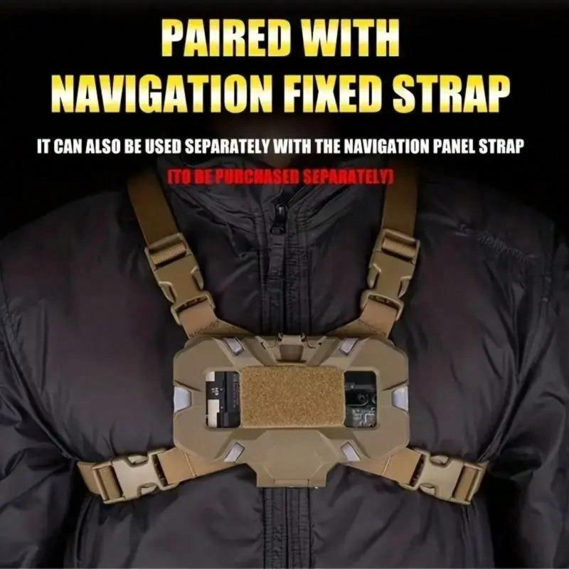 NEU Taktische MOLLE-Falt-Navigationstafel, Handyhalterung, Navigationsweste, Brusttasche, Admin-Panel, Jagdwestenzubehör