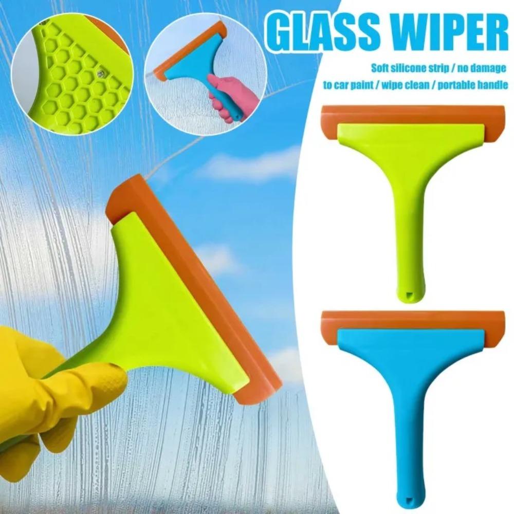 Flexible Silicone Squeegee Mini Water Wiper Shower Household Gadgets Car Glass Wiper Windshield Window Clean Tool with Hanging
