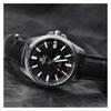 Casio EDIFICE Sapphire Mirror Waterproof Quartz Movement Leather Strap Japanese and Korean Watch Men's Watch Black Dial EFB-107L-1AVUPR