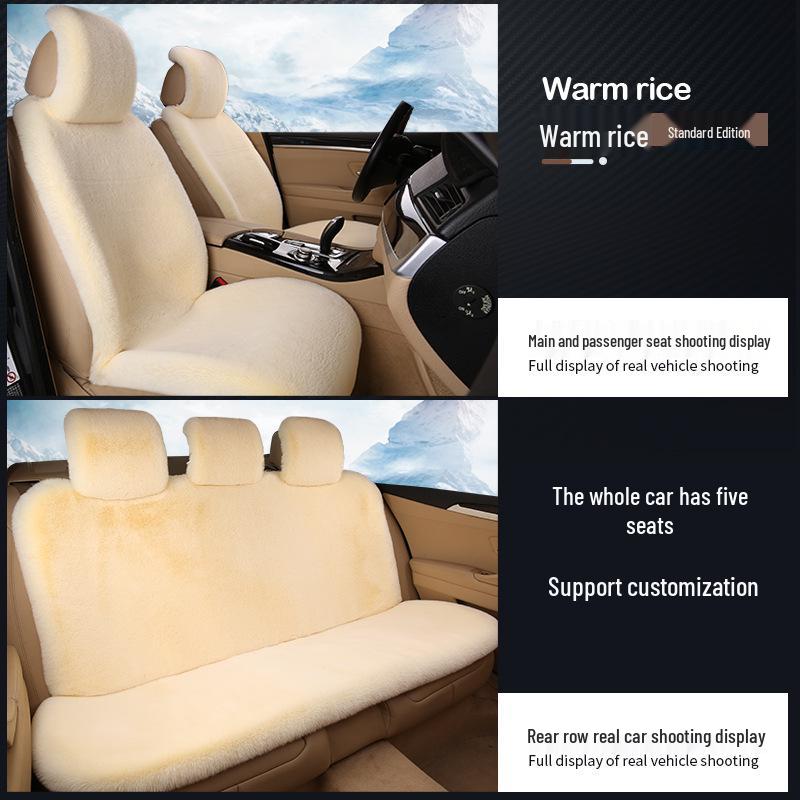 Universelles Plüsch-Winter-Autositzkissen mit vollständiger Umrandung