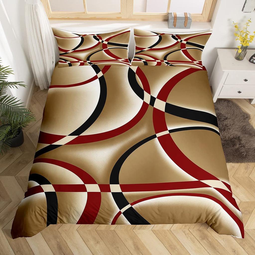 Romantic Theme Red Rose Three-Piece Quilt Cover 3D Digital Printing Bedding Set Bed Cover