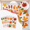 6er Pack Herbst Ahornblatt Fensteraufkleber, Saisonale Deko-Accessoires, Abnehmbar, Doppelseitig bedruckt