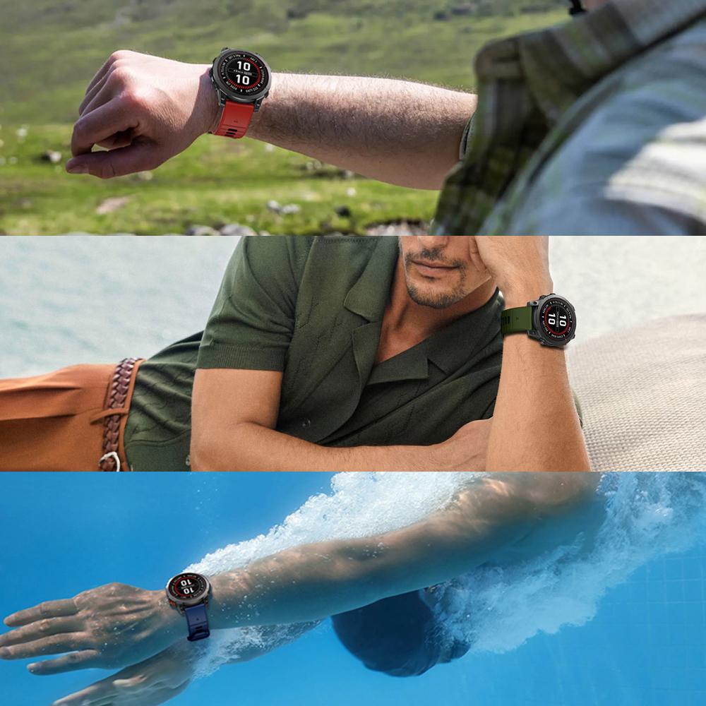 Cinturino in Gomma QuickFit da 22 mm 26 mm per Garmin Fenix 8 Pro 7 7X 6 6X GPS 5 5X plus 3HR/instinct 3 2X 970 Braccialetto Fenix 8 Cinturino Orologio