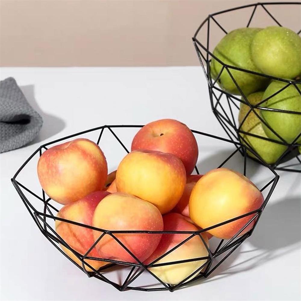 Metal Fruit Basket Morden Wire Snack Bread Vegetable Storage Bowls Kitchen Eggs Dessert Holder Nordic Style Organizer Cake Stand