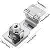 EMVANV Keyed Hasp Lock, 90 Degrees Lock Hasp T-wist Knob Keyed Locking Hasp Safety Door Clasp for Small Doors Drawer and Cabinets(Silver)