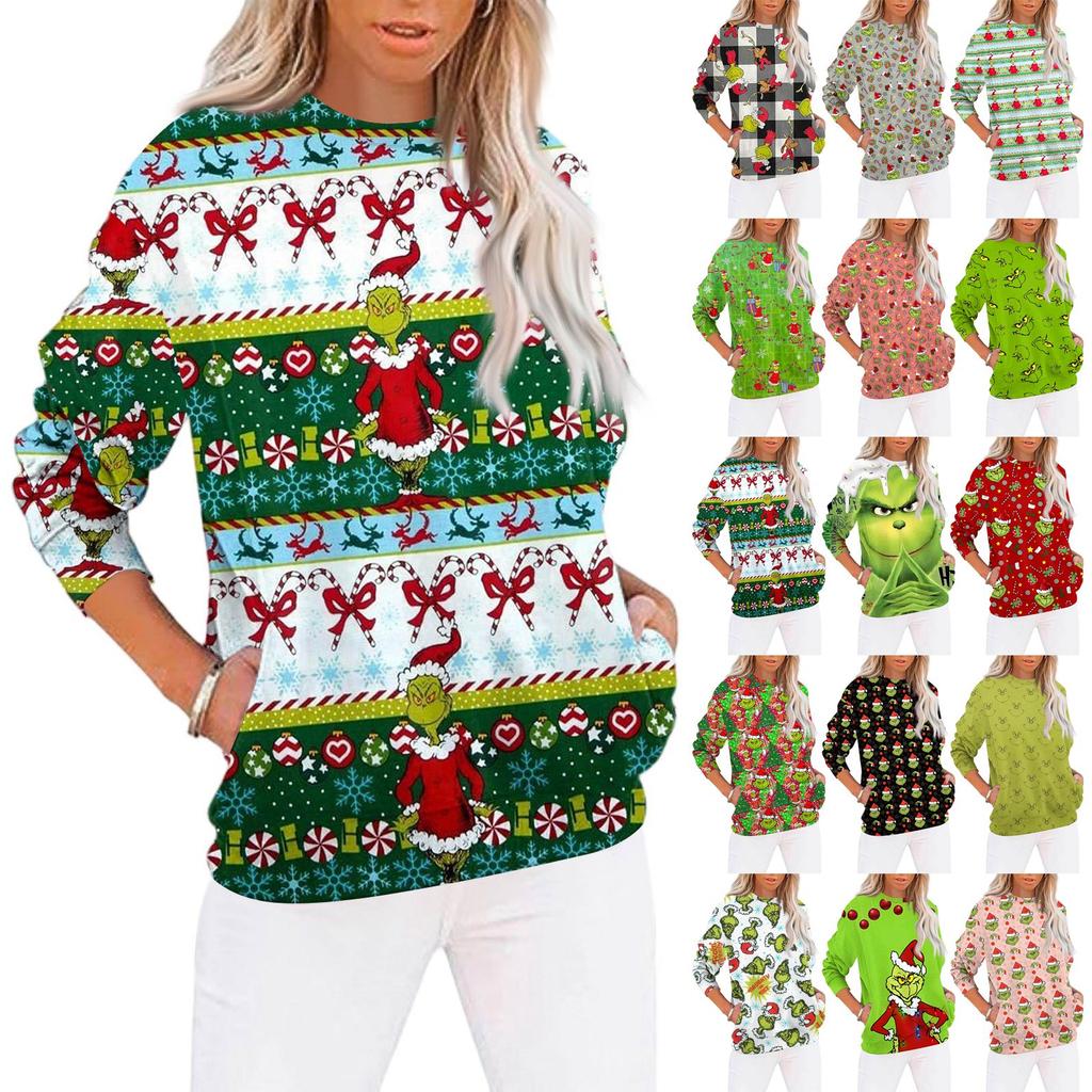 Christmas Sweatshirts For Women Sweater Cute Shirt Fall Pullover Top