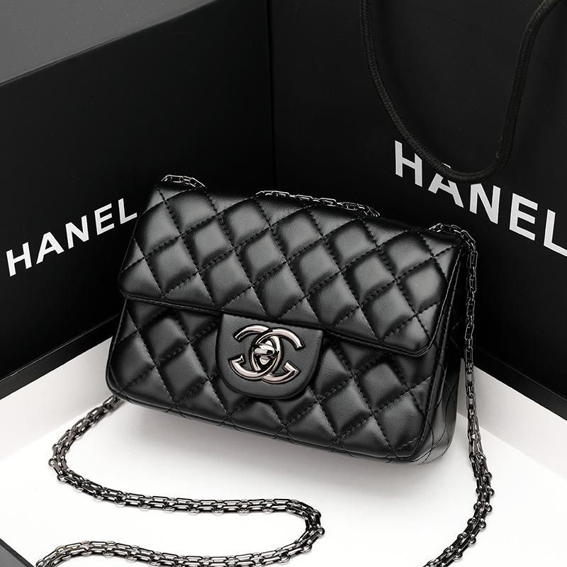 Women's CF Small Fragrant Style Grid Chain Bag Armpit Fashionable Versatile New High-end Single Shoulder Crossbody