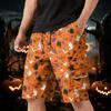 Men's Halloween Multi Pocket Cargo Shorts with Drawstring Waist Lightweight Breathable Casual Outdoor Shorts for Summer