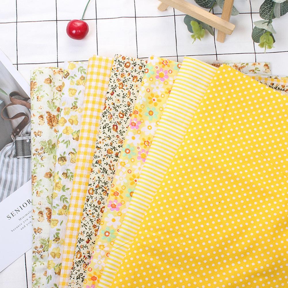 3 Types 7pcs 50*50cm Cotton Fabric DIY Assorted Squares PreCut Bedding Suite Quarters Bundle