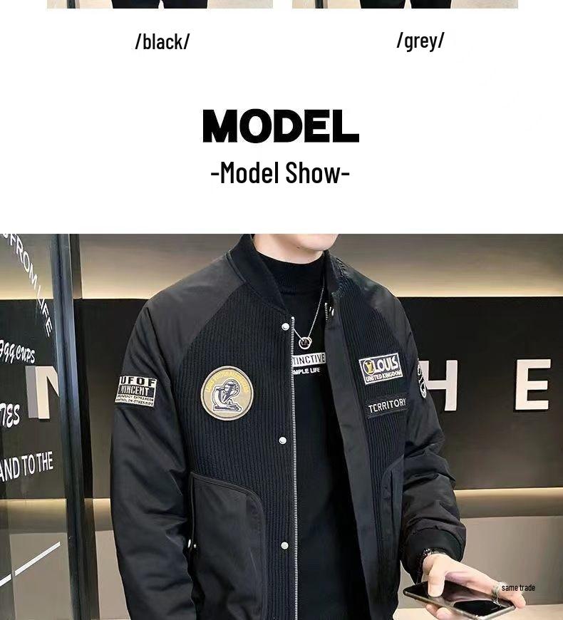 Men's Trendy Pilot Jacket - Casual Baseball Style, Loose Fit for Spring and Autumn