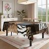Animal Print Patchwork Rectangle Table Cloth for Table Decor Kitchen Dining Waterproof Reusable Tablecloth for Tables Party