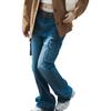 Blugi Lărgi Bumbac Stil Workwear cu Imprimeu Floral MLB New York Yankees Femei jeans 3FDPM0444-50INS