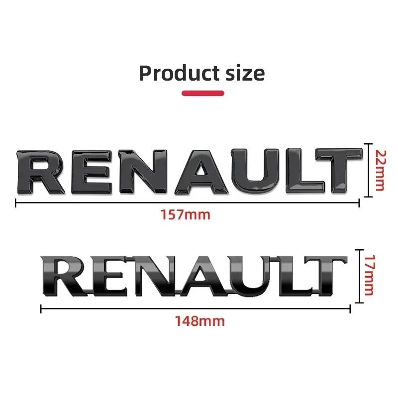 For Renault 2026 New Hub Caps ABS 3D Logo Car Rear Trunk Emblem Badge Sticker for Renault Megane 2 Duster Logan Captur Clio Lagu