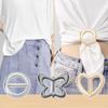 Flower Waist Adjustment Fixed Snap Butterfly Heart Clothing Corner Knotted Buckles Vintage   Gift