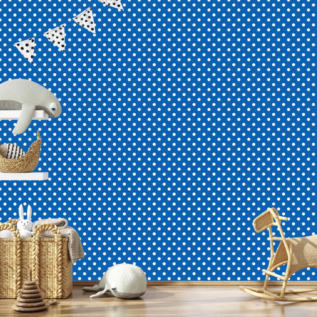 Blue and Blue Dots Wallpaper, Subtle Detail 50x1000