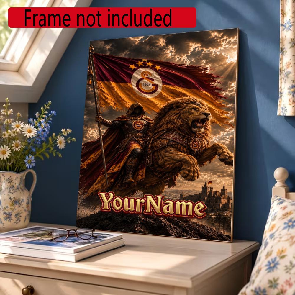 Galatasaray Personalized Name Round Diamond Painting Kit Diamond Embroidery Painting Rhinestones Mosaic Frameless Handwork Decoration Arts