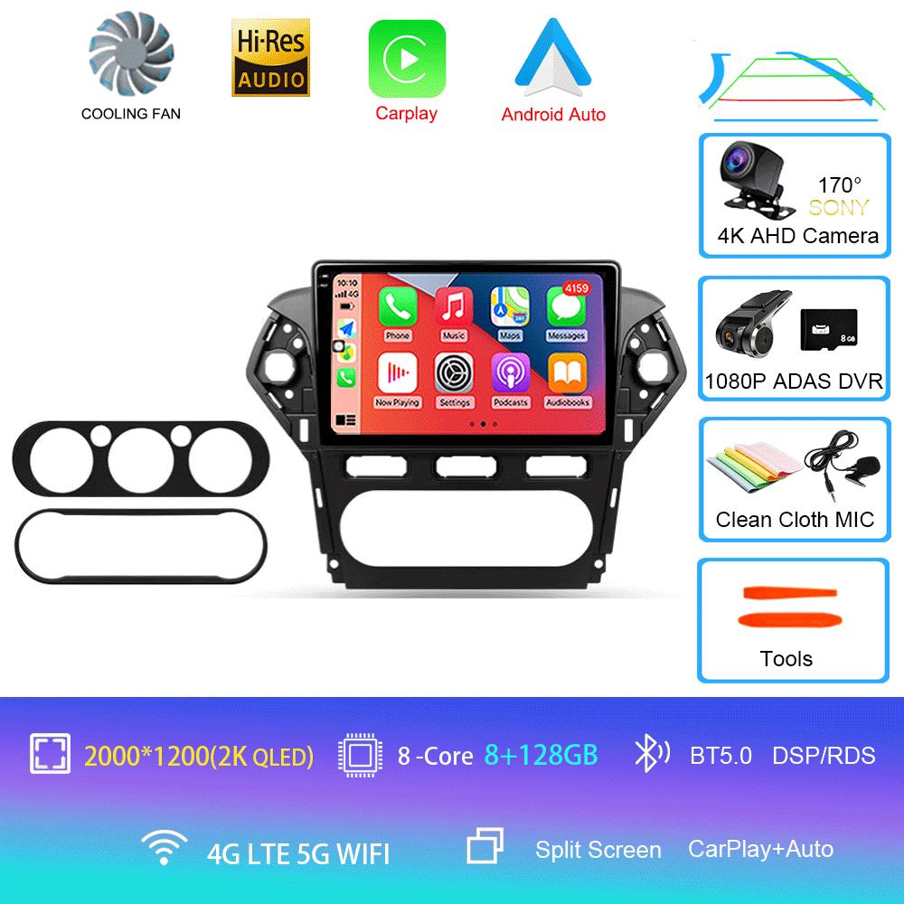 Car Radio Android 14 For Ford Mondeo 4 2010 2011 2012 2013 2014 Carplay Auto Multimedia GPS 360 Camera Player 2 Din Stereo Video