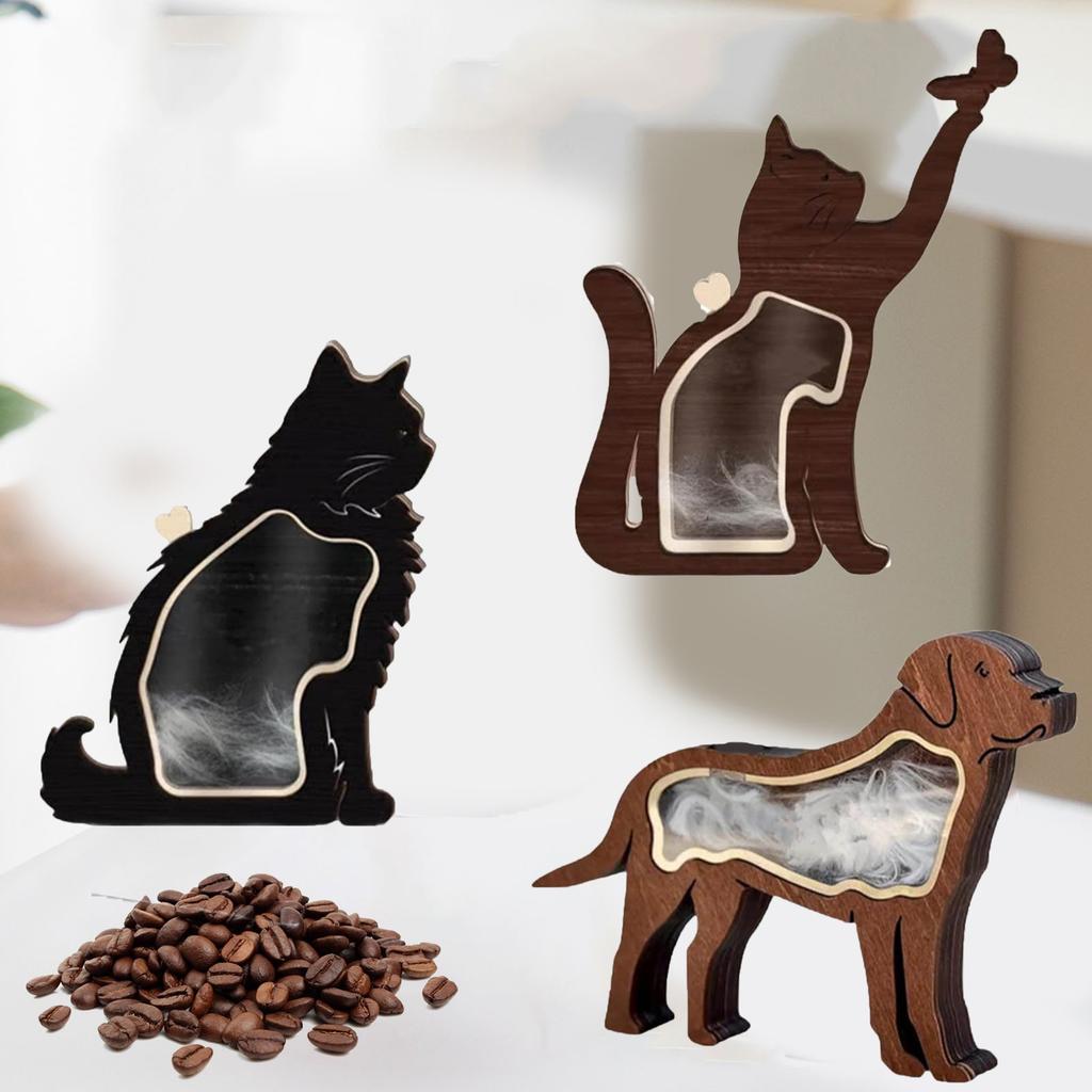 Personalized Cat And Dog Hair Souvenir Box Pet Hair Storage Box Wooden Crafts Ornaments