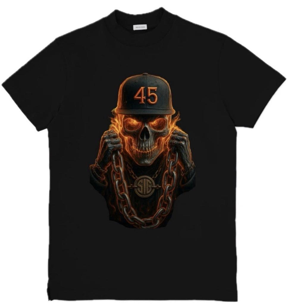 Catena Teschio Cliente Unisex Grafica T-Shirt Teschio Top Tee Taglie S-3XL