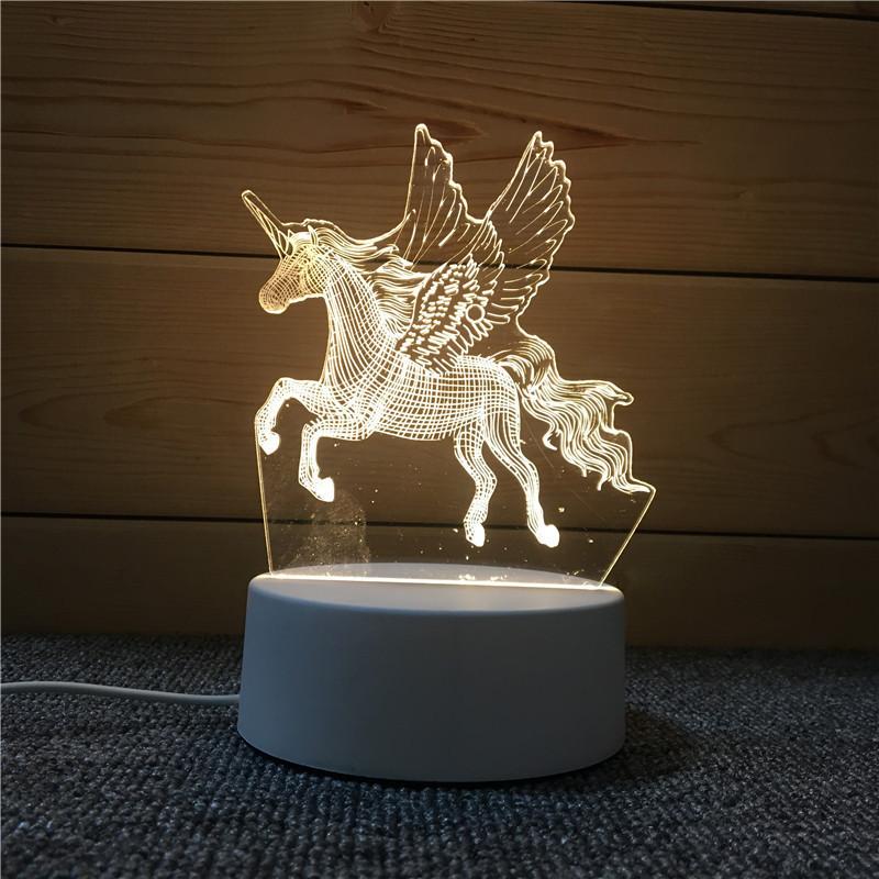 3d Nightlight Vision Bedroom Creative Desk Lamp Diy Holiday Gift Usb Direct Plug
