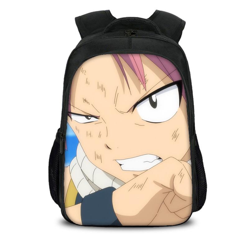 FAIRY TAIL Double layer Backpack Cartoon Anime Printed Student Boys and Girls New Large Capacity Versatile