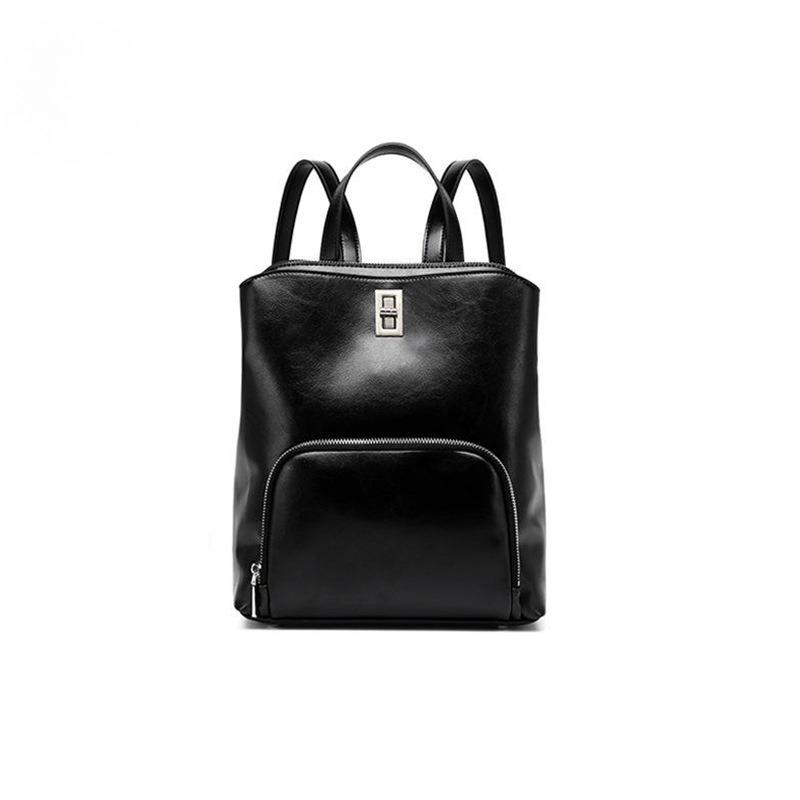 Genuine Leather Fashionable Hand-held Travel Bag, Large Capacity Commuter Bag, Retro Genuine Leather Backpack