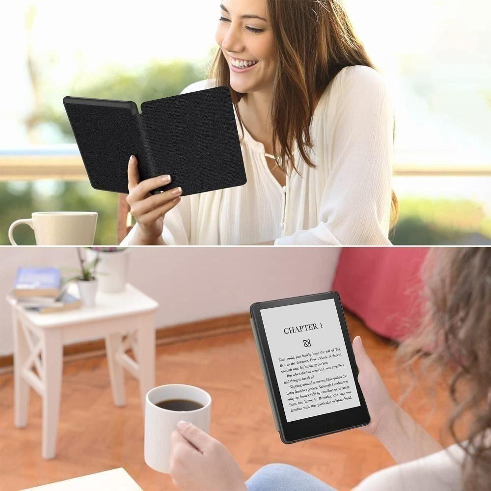 Anti Scratch C2V2L3 Folio Cover Leather Protective Shell for Kindle 2024 (12th Generation)