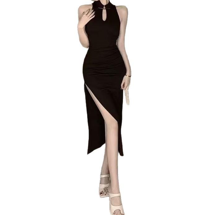 Cheongsam sexy haut de gamme pure désir danse amélioré pour femmes début de printemps fendu nouvelle robe chinoise col montant hanches