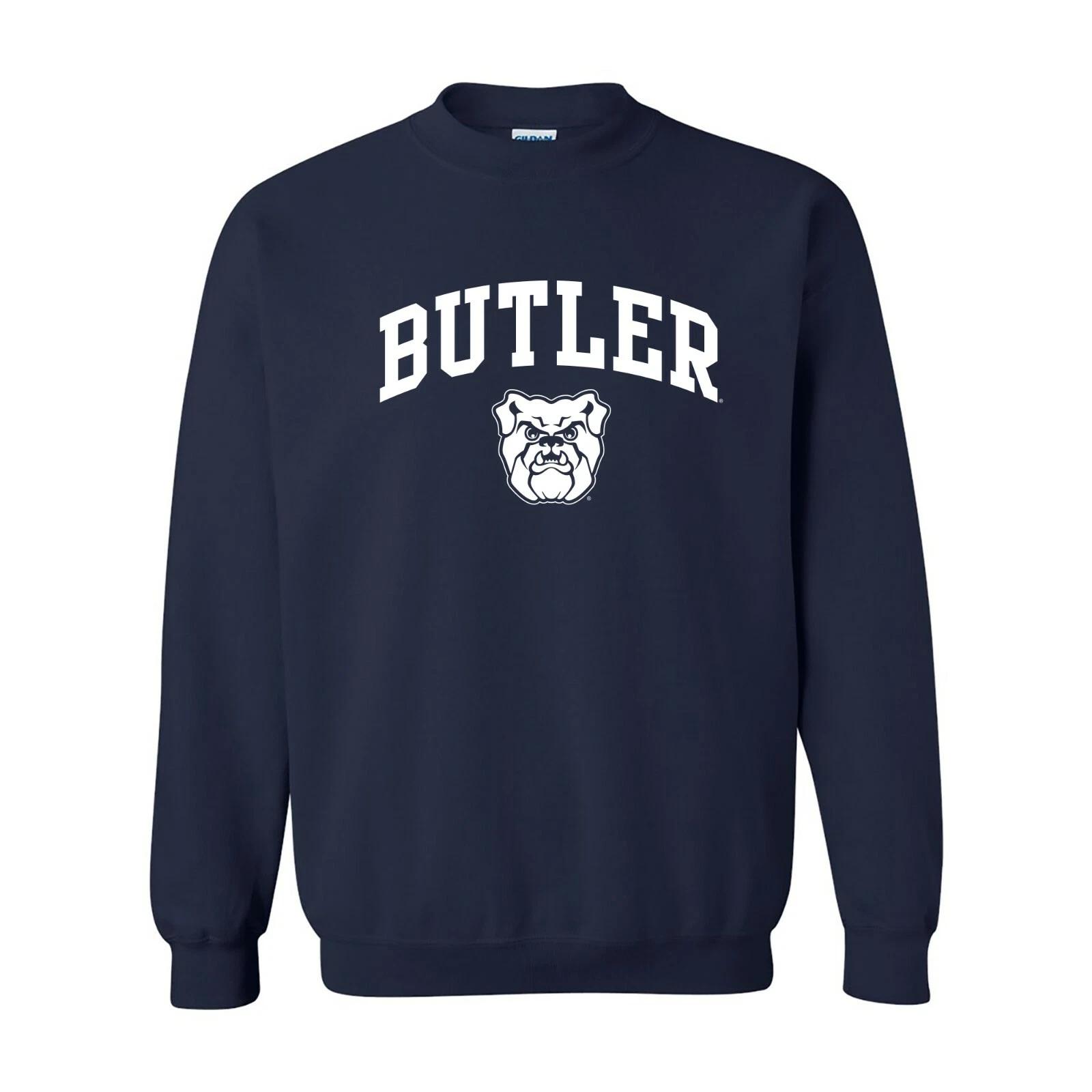 Butler Bulldogs Arch Logo Crewneck Sweatshirt - Navy 4XL