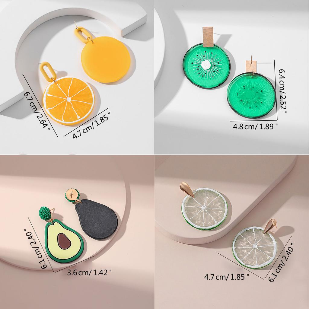 Eye Catching Fruit Earrings for Summer Sweet Simulated Fruit Earrings Stylish Dangle Drop Ear Rings Women Accessories